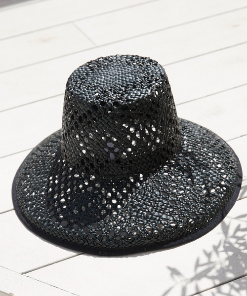 Doux archives（ドゥアルシーヴ）の「【BenelliMontacone】ストローハット（ハット・レディース・ブラック/その他・FREE）」の3枚目の写真