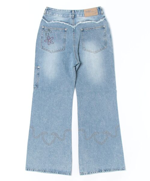 TINA：JOJUN（ティーナジョジュン）の「ウエスタンライク ルーズフレアデニムパンツ TINA：JOJUN（デニムパンツ・レディース・ブルー・S/M）」の11枚目の写真