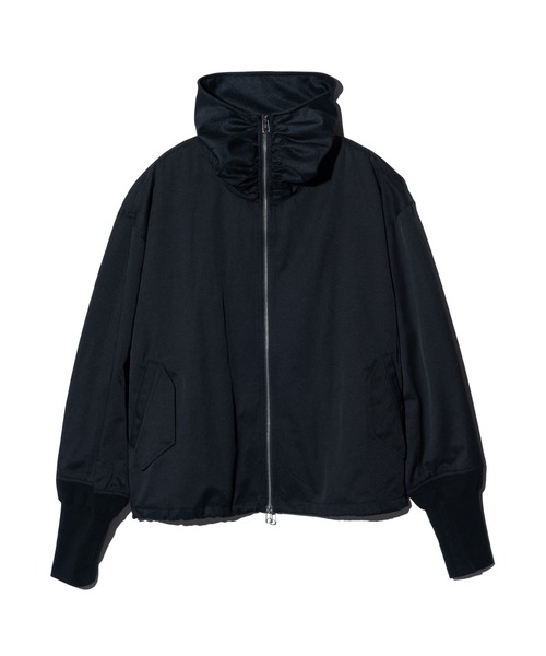 glamb（グラム）の「Drape High Neck Jacket / ドレープハイネックジャケット（ブルゾン・メンズ・ブラック/ブルー/チャコール・S/M/L）」の4枚目の写真