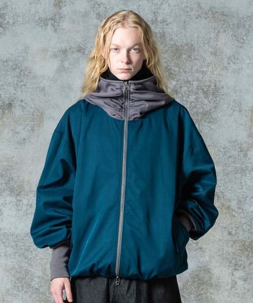 glamb（グラム）の「Drape High Neck Jacket / ドレープハイネックジャケット（ブルゾン・メンズ・ブラック/ブルー/チャコール・S/M/L）」の9枚目の写真