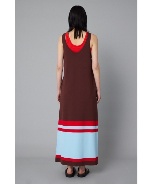 HeRIN.CYE(ヘリンドットサイ)の「Border hem one piece ボーダーヘムワンピース(ワンピース・レディース・ブラウン/ネイビー/オフホワイト・36/38)」の5枚目の写真