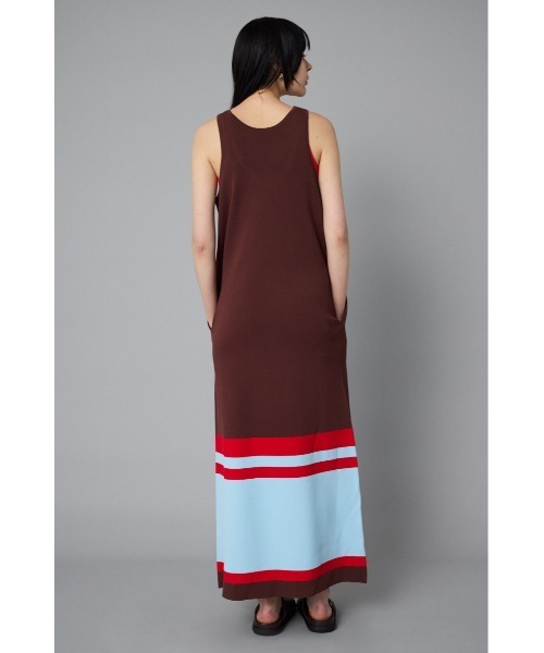 HeRIN.CYE(ヘリンドットサイ)の「Border hem one piece ボーダーヘムワンピース(ワンピース・レディース・ブラウン/ネイビー/オフホワイト・36/38)」の8枚目の写真