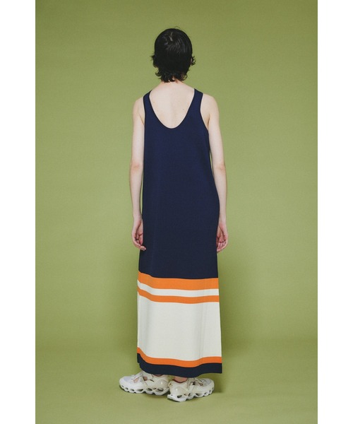 HeRIN.CYE(ヘリンドットサイ)の「Border hem one piece ボーダーヘムワンピース(ワンピース・レディース・ブラウン/ネイビー/オフホワイト・36/38)」の10枚目の写真