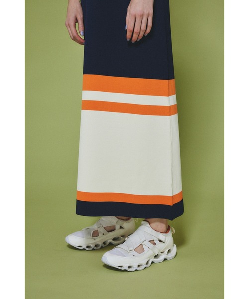 HeRIN.CYE(ヘリンドットサイ)の「Border hem one piece ボーダーヘムワンピース(ワンピース・レディース・ブラウン/ネイビー/オフホワイト・36/38)」の15枚目の写真