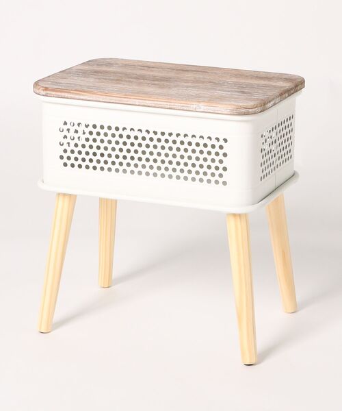 LBC(エルビーシー)の「【WEB限定】トランク ストレージテーブル(インテリア雑貨・レディース・ホワイト/シルバー系・FREE)」の5枚目の写真