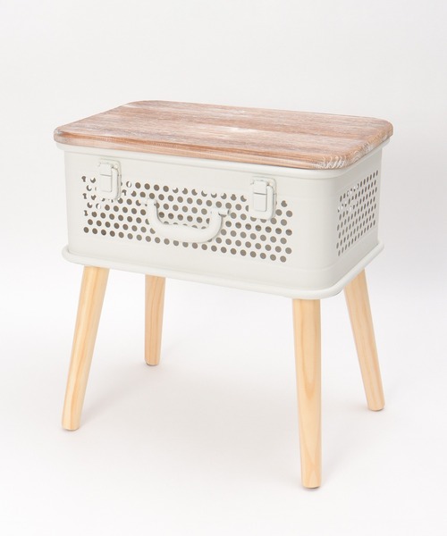 LBC(エルビーシー)の「【WEB限定】トランク ストレージテーブル(インテリア雑貨・レディース・ホワイト/シルバー系・FREE)」の4枚目の写真