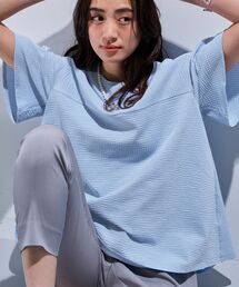 「INDIVI」 半袖カットソー 34 ブルー レディース INDIVI｜インディヴィのTシャツ/カットソー（ブルー・ネイビー