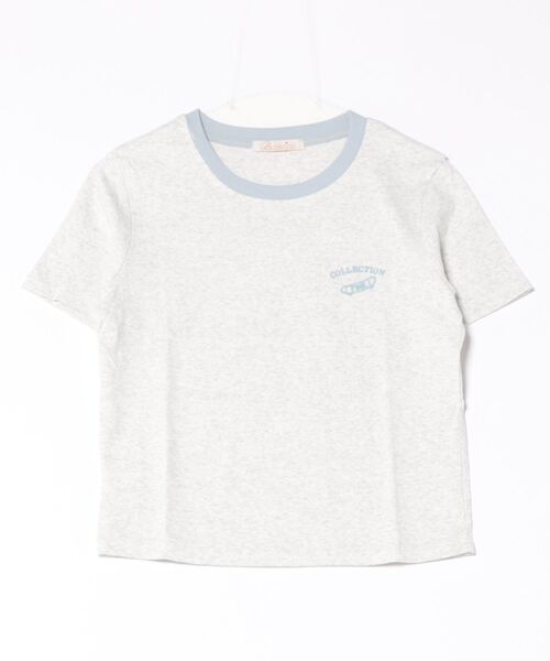 BANICO（バニコ）の「バイカラーネックカジュアルTシャツ (SS)（Tシャツ/カットソー・レディース・ホワイト/ライトグレー/グレー・FREE）」の14枚目の写真