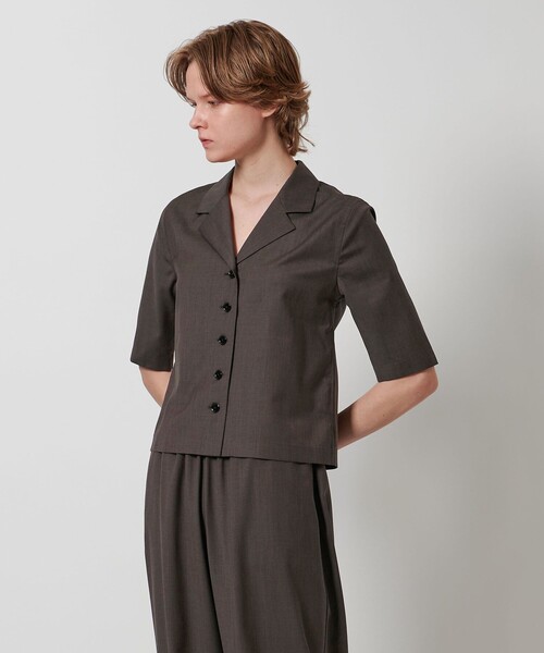 カレンソロジー UNIVERSAL OVERALL 別注ショートスリーブTシャツ LOEFF＞トロピカルウール ショートスリーブ シャツ（シャツ
