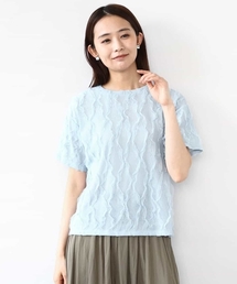 MK MICHEL KLEIN | チュールテープカットソー/洗える(Tシャツ/カットソー)
