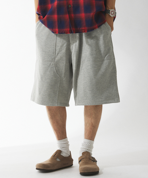 JOURNAL STANDARD relume(ジャーナルスタンダード レリューム)の「コンパクトループ ダブル ニー スウェットショーツ(その他パンツ・メンズ・アイボリー/ライトグレー/ブラックミックス・MEDIUM/LARGE)」の5枚目の写真