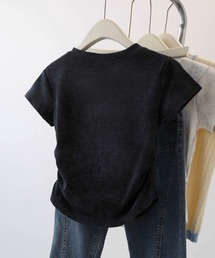 A'GEM/9 × .kom 『.KOM/ドットケーオーエム』 /蝶ギャザーTシャツ .KOM