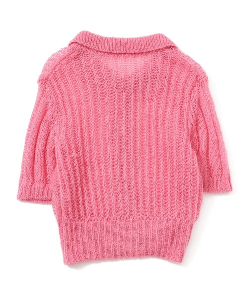 Ray BEAMS（レイビームス）の「シャギー メッシュ ポロ カーディガン（ニット/セーター・レディース・オフホワイト/レッド系その他・ONE SIZE）」の20枚目の写真