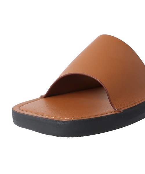 DRESSLAVE（ドレスレイブ）の「waa.studios / GO SANDALS(レザーフラットサンダル 31WA0D21G1/2)（サンダル・レディース・ブラウン/ブラック・39/38）」の7枚目の写真