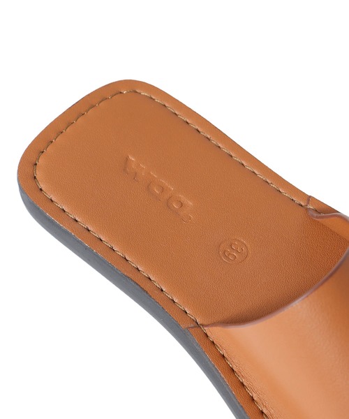 DRESSLAVE（ドレスレイブ）の「waa.studios / GO SANDALS(レザーフラットサンダル 31WA0D21G1/2)（サンダル・レディース・ブラウン/ブラック・39/38）」の9枚目の写真