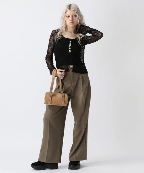 FOREVER 21(フォーエバー トゥエンティーワン)の「【2025SS】タックスラックス(スラックス・レディース・ブラック/ベージュ・MEDIUM/SMALL)」の5枚目の写真