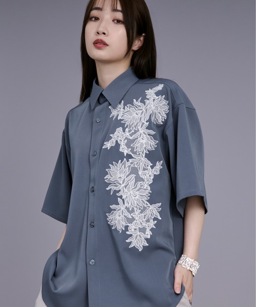 ⭐︎美品⭐︎WEIRDO 刺繍シャツ Ｌ　定価36.080円 weirdo ウィアード 刺繍シャツ - メルカリ