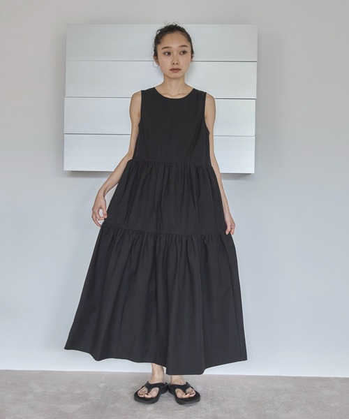 美品 シャンブレータフタティアード ワンピース イベント シャンブレータフタティアード ワンピース | ANAYI/アナイ
