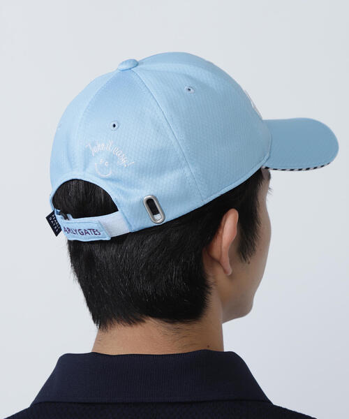 PEARLY GATES（パーリーゲイツ）の「【PEARLY GATES】ハニカムメッシュBASICロゴUVキャップ (UNISEX)（キャップ・レディース・ネイビー/ホワイト/ワイン/ブルー・FREE）」の13枚目の写真