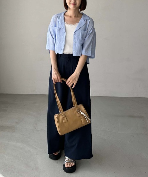 archives（アルシーヴ）の「カップ付レーストリミングタンクトップ（タンクトップ・レディース・オフホワイト/ブラック・MEDIUM）」の9枚目の写真