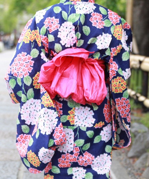 セール！　浴衣　変わり織り　うちわ✕なでしこ　即日発送可 子供浴衣 変わり織り浴衣2点セット（浴衣）｜和なでしこ