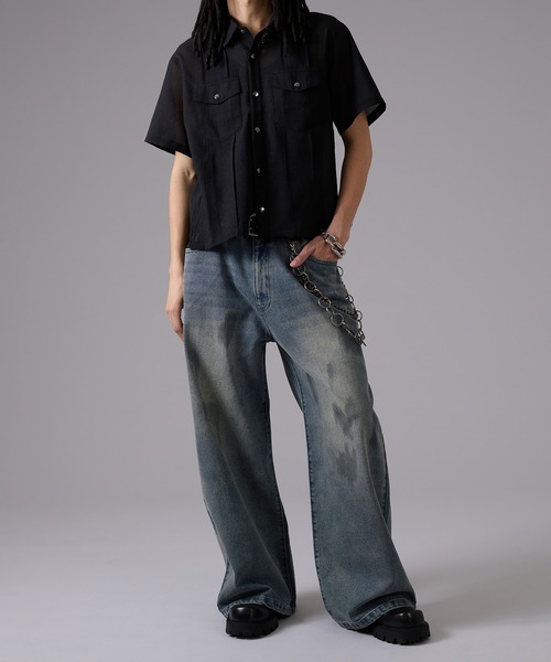 セール】Mud Overdyed Baggy Denim / マッドオーバーダイバギー