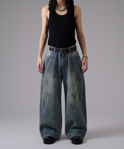 セール】Mud Overdyed Baggy Denim / マッドオーバーダイバギー