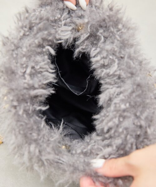 GALLARDAGALANTE（ガリャルダガランテ）の「【2.718】エコファーリングバッグ（トートバッグ・レディース・ホワイト系その他/ブラウン/グレー・FREE）」の14枚目の写真