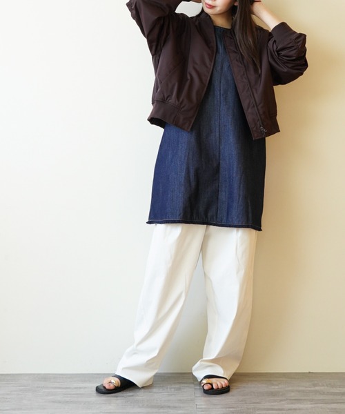 gossip！ロサンゼルス（ゴシップロサンゼルス）の「バックオープン アメスリデニムミニ丈ワンピース（ワンピース・レディース・ネイビー・FREE）」の7枚目の写真