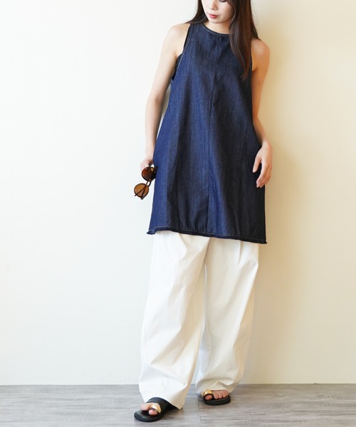 gossip！ロサンゼルス（ゴシップロサンゼルス）の「バックオープン アメスリデニムミニ丈ワンピース（ワンピース・レディース・ネイビー・FREE）」の13枚目の写真