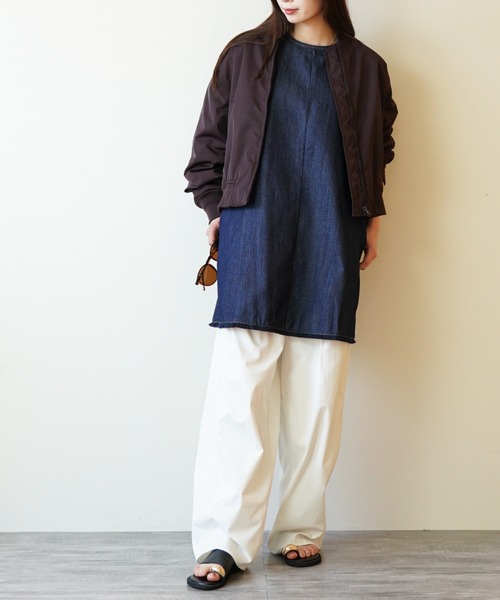 gossip！ロサンゼルス（ゴシップロサンゼルス）の「バックオープン アメスリデニムミニ丈ワンピース（ワンピース・レディース・ネイビー・FREE）」の6枚目の写真