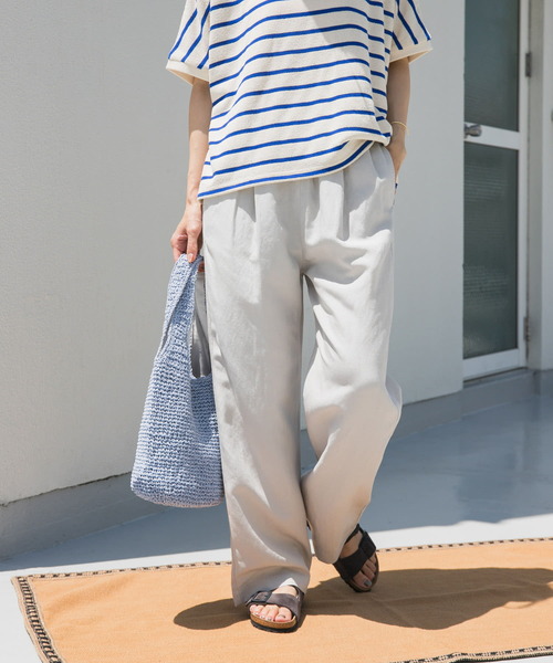新品タグ付◆ BLUE DOORS リネン混イージーパンツ セール】リネン混イージーパンツ（その他パンツ）｜URBAN