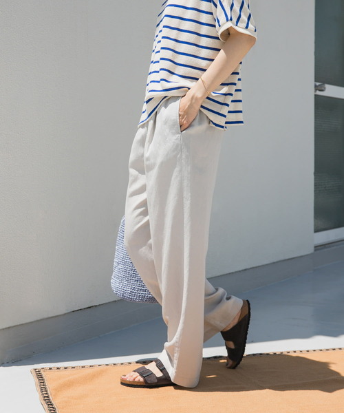 URBAN RESEARCH DOORS(アーバンリサーチドアーズ)の「リネン混イージーパンツ(その他パンツ・レディース・ブルー/ネイビー/ライトベージュ/キャメル・MEDIUM)」の20枚目の写真