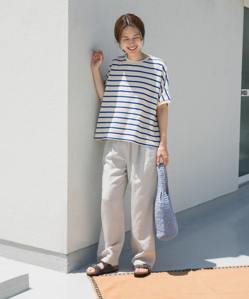 人気完売品リネン混イージーパンツ doors URBAN RESEARCH DOORS パンツ リネン混イージーパンツ