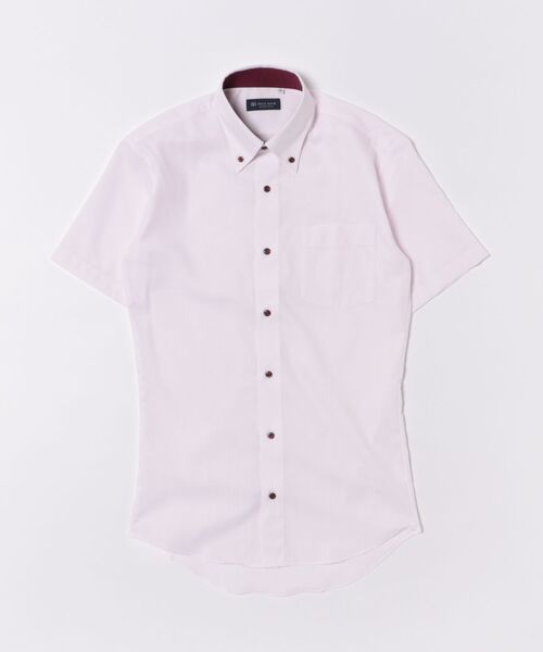 TOKYO SHIRTS(トウキョウシャツ)の「【吸水速乾】 形態安定ノンアイロン ボタンダウン 半袖ビジネスワイシャツ(ビジネスシャツ・メンズ・ピンク・首回り39cm/首回り41cm/首回り42cm/首回り43cm/首回り37cm)」の6枚目の写真