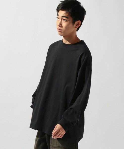 niko and...(ニコアンド)の「USAコットンロングスリーブTシャツ(Tシャツ/カットソー・メンズ・オレンジ/ネイビー/オフホワイト/グレー/イエロー/ベージュ/チャコール/ブラック/ブルー/ホワイト・MEDIUM/LARGE)」の11枚目の写真