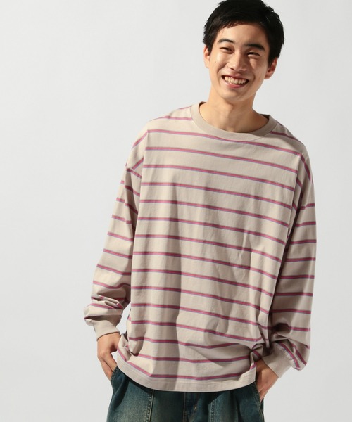 niko and...(ニコアンド)の「USAコットンロングスリーブTシャツ(Tシャツ/カットソー・メンズ・オレンジ/ネイビー/オフホワイト/グレー/イエロー/ベージュ/チャコール/ブラック/ブルー/ホワイト・MEDIUM/LARGE)」の13枚目の写真