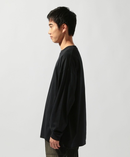 niko and...(ニコアンド)の「USAコットンロングスリーブTシャツ(Tシャツ/カットソー・メンズ・オレンジ/ネイビー/オフホワイト/グレー/イエロー/ベージュ/チャコール/ブラック/ブルー/ホワイト・MEDIUM/LARGE)」の17枚目の写真