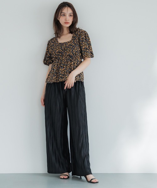 coca(coca)(コカ)の「ビンテージレーヨンフラワーブラウス(シャツ/ブラウス・レディース・ブラック・M/L)」の6枚目の写真