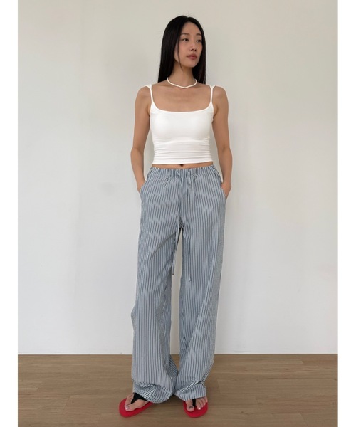 Didot.showroom（ディドット ショールーム）の「【DIDOT.】ストライプワイドパンツ（その他パンツ・レディース・ブルー/ベージュ/グレー/スカイブルー・FREE）」の21枚目の写真