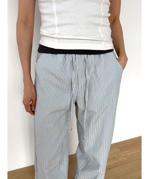 Didot.showroom（ディドット ショールーム）の「【DIDOT.】ストライプワイドパンツ（その他パンツ・レディース・ブルー/ベージュ/グレー/スカイブルー・FREE）」の13枚目の写真