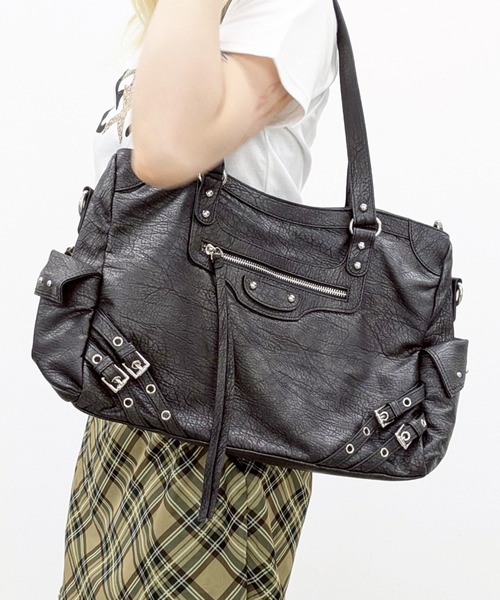 .KOM（ドットコム）の「A'GEM/9 × .kom 『.KOM/ドットケーオーエム』エコレザーデザイントートバッグ（トートバッグ・レディース・ブラック・FREE）」の9枚目の写真