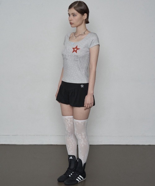 SETUPEXE（セットアップイーエックスイー）の「【SETUP‐EXE】I'M CUTE TOP / 【セットアップエグゼ】アイムキュート半袖Tシャツ（Tシャツ/カットソー・レディース・ペールイエロー/ライトグレー・ONE SIZE）」の14枚目の写真