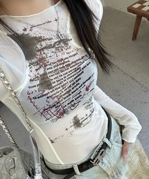 レターロゴシアーTシャツ