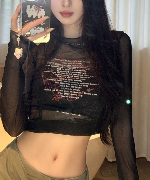 LADY LIKE(レディライク)の「レターロゴシアーTシャツ(Tシャツ/カットソー・レディース・ブラック/ホワイト・M)」の13枚目の写真
