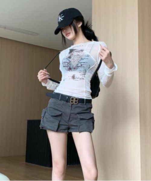 LADY LIKE(レディライク)の「レターロゴシアーTシャツ(Tシャツ/カットソー・レディース・ブラック/ホワイト・M)」の22枚目の写真