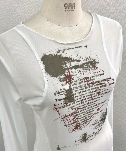 LADY LIKE(レディライク)の「レターロゴシアーTシャツ(Tシャツ/カットソー・レディース・ブラック/ホワイト・M)」の12枚目の写真