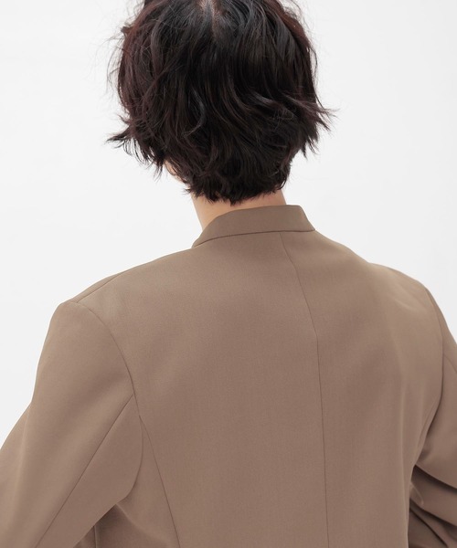 DRESSLAVE(ドレスレイブ)の「suiting collarless jacket(スーチングノーカラージャケット)(ノーカラージャケット・レディース・ネイビー/ブラウン・38)」の7枚目の写真