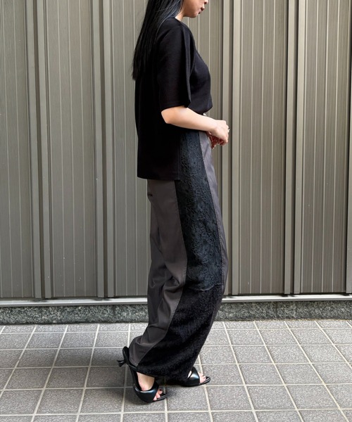 &g'aime(アンジェム)の「【&g'aime】ハーフスリープニット Half-Sleeve Knit Top(ニット/セーター・レディース・ホワイト/レッド/チャコールグレー/ブラック・FREE)」の18枚目の写真