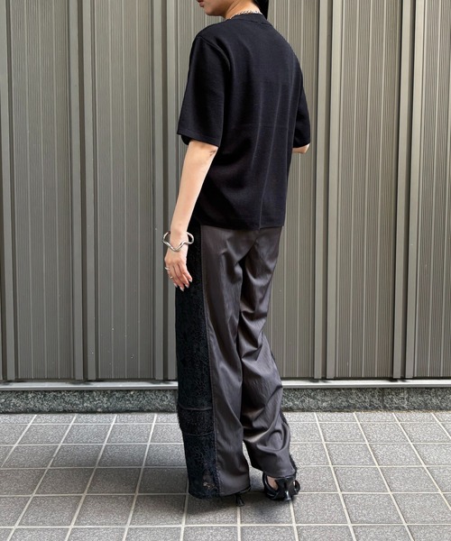 &g'aime(アンジェム)の「【&g'aime】ハーフスリープニット Half-Sleeve Knit Top(ニット/セーター・レディース・ホワイト/レッド/チャコールグレー/ブラック・FREE)」の19枚目の写真